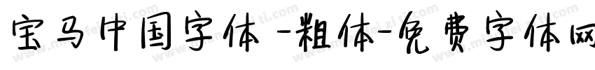 宝马中国字体 -粗体字体转换